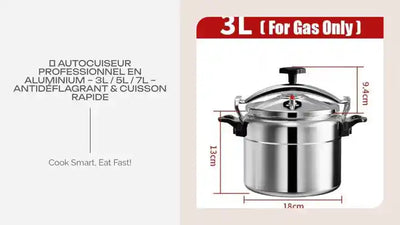 🍲 Autocuiseur professionnel en aluminium &ndash; 3L / 5L / 7L &ndash; Antid&eacute;flagrant & cuisson rapide by@Outfy