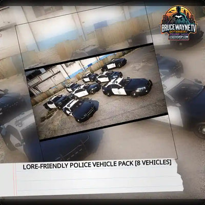 Lore-Friendly Police Vehicle Pack [8… — mod fivem, vue 2, LeGeekShop