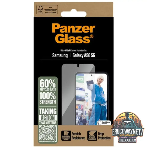 PanzerGlass Displayschutz Ultra-Wide Fit, Schutzfolie transparent, Samsung Galaxy A56 5G, EasyAligner - PanzerGlass