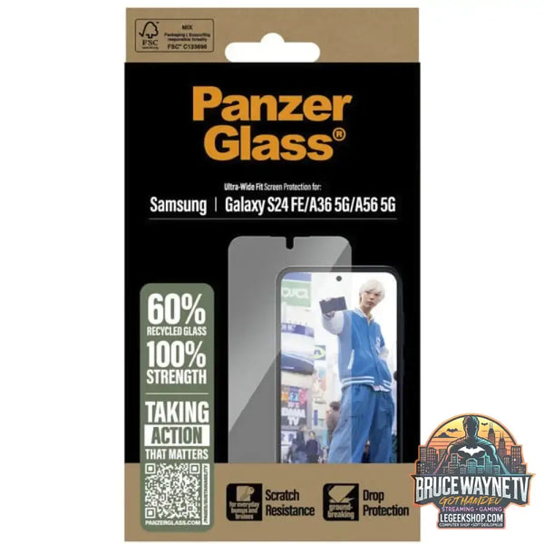 PanzerGlass Displayschutz Ultra-Wide Fit, Schutzfolie transparent, Samsung Galaxy S24 FE / A36 5G / A56 5G, EasyAligner - PanzerGlass