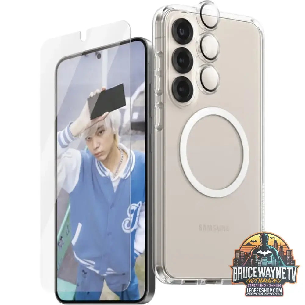 PanzerGlass Flagship 3-in-1 Set transparent/weiß, Samsung Galaxy S25+, QI-kompatibel, EasyAligner - PanzerGlass - vue 3