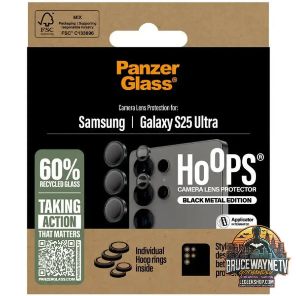 PanzerGlass Hoops Kameraschutz, Schutzfolie schwarz, Samsung Galaxy S25 Ultra - PanzerGlass