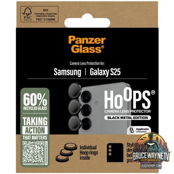 PanzerGlass Hoops Kameraschutz, Schutzfolie schwarz, Samsung Galaxy S25 - PanzerGlass