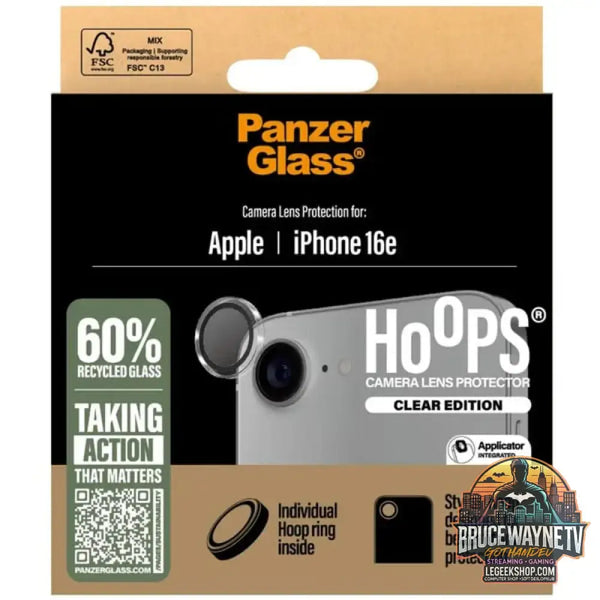 PanzerGlass Hoops Kameraschutz, Schutzfolie transparent, iPhone 16e - PanzerGlass