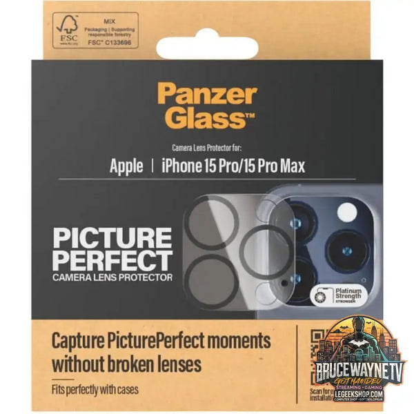 PanzerGlass PicturePerfect Kameraschutz, Schutzfolie transparent, iPhone 15 Pro, iPhone 15 Pro Max - PanzerGlass
