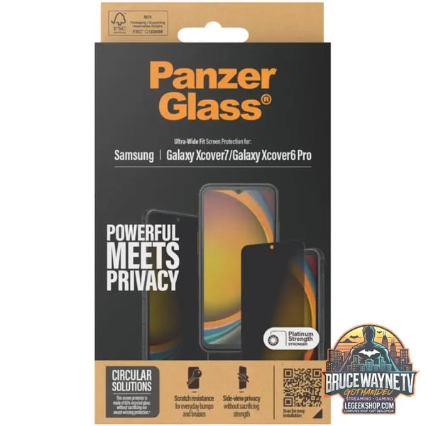 PanzerGlass Privacy Displayschutz Ultra-Wide Fit, Schutzfolie transparent, Samsung Galaxy Xcover7 / Xcover6 Pro - PanzerGlass