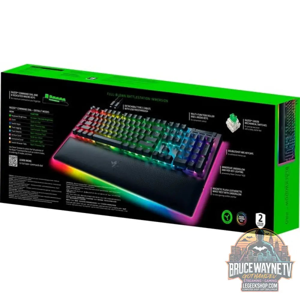 Razer BlackWidow V4 Pro, clavier gaming - vue 7