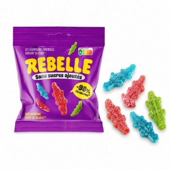 Rebelle Bonbons Crocos Acidulés 50 Gr x 12
