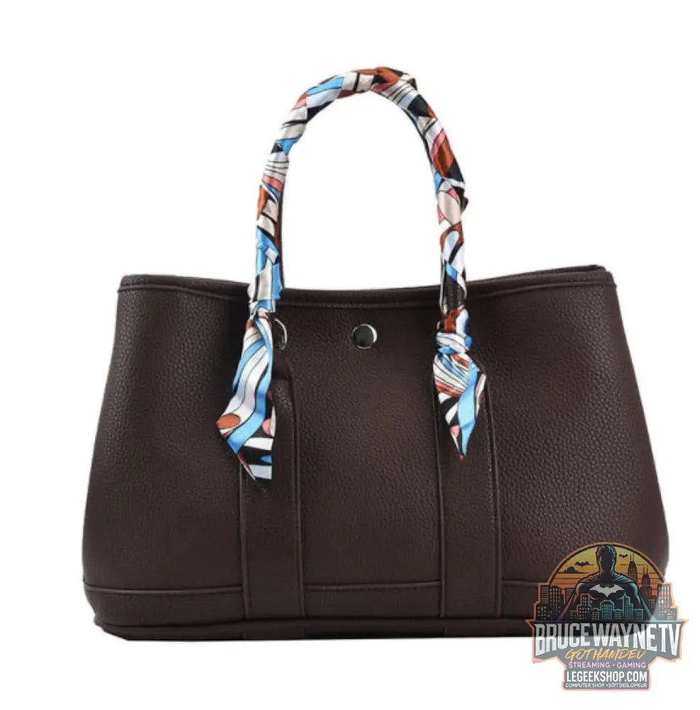 Sac Main Femme Foulard Bandoulière Crossbody Élégant - Coffee - Sac Femme