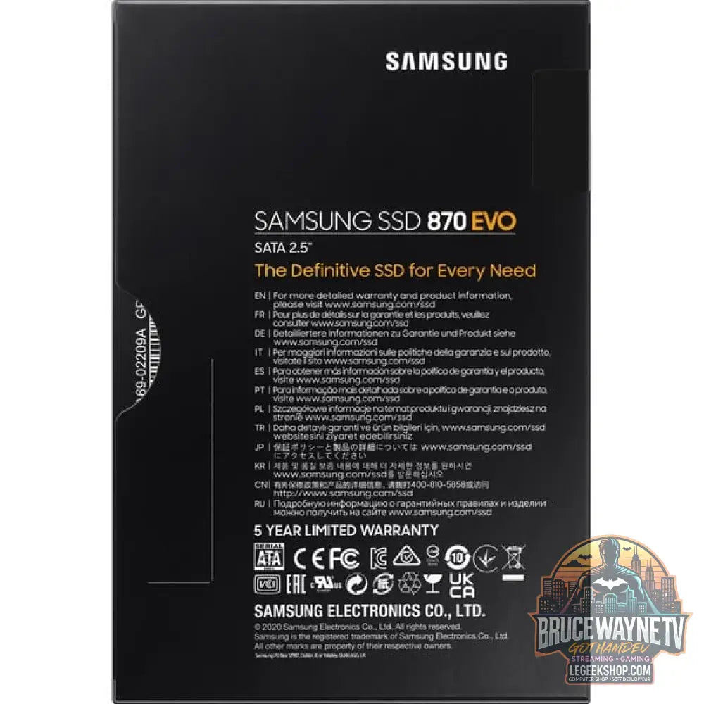 Samsung 870 EVO 500 GB, SSD SATA 6 Gb/s, 2,5", intern - Samsung - vue 9