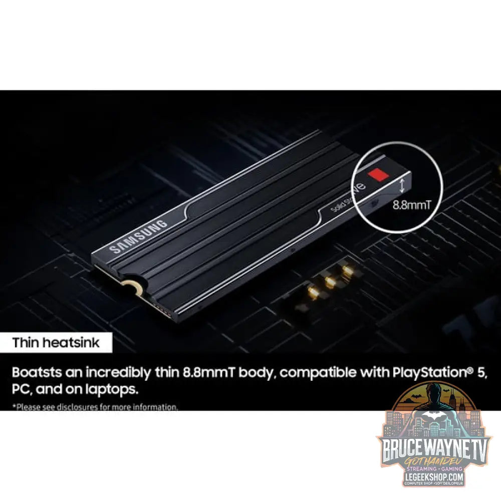 Samsung 9100 PRO Heatsink 1 TB, SSD PCIe 5.0 x4, NVMe 2.0, M.2 2280 - Samsung - vue 16