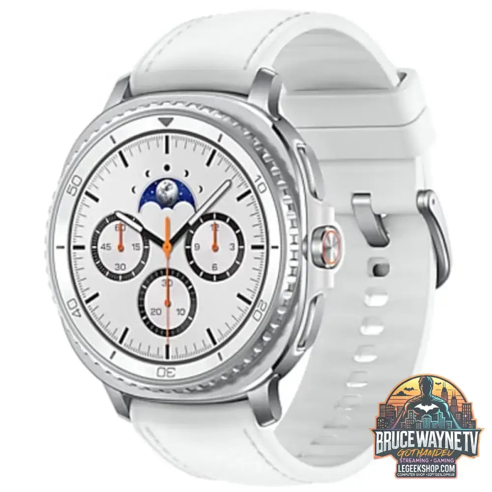 Samsung Galaxy Watch8 Classic, Smartwatch weiß, 46mm, Bluetooth, Hybrid-Armband - Samsung - vue 3