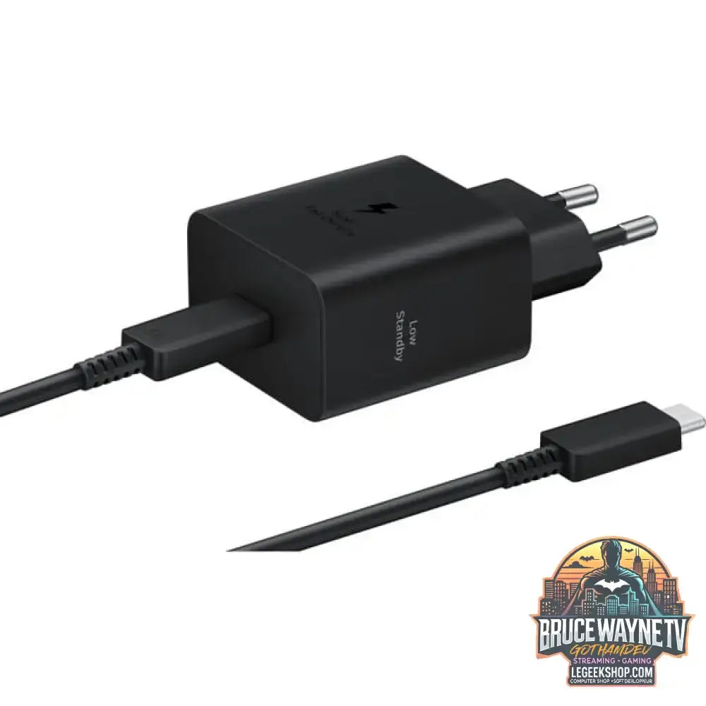 Samsung Schnellladegerät EP-T4511 mit 5A Kabel schwarz, SFC 2.0 45W, 180cm Kabel - Samsung - vue 3