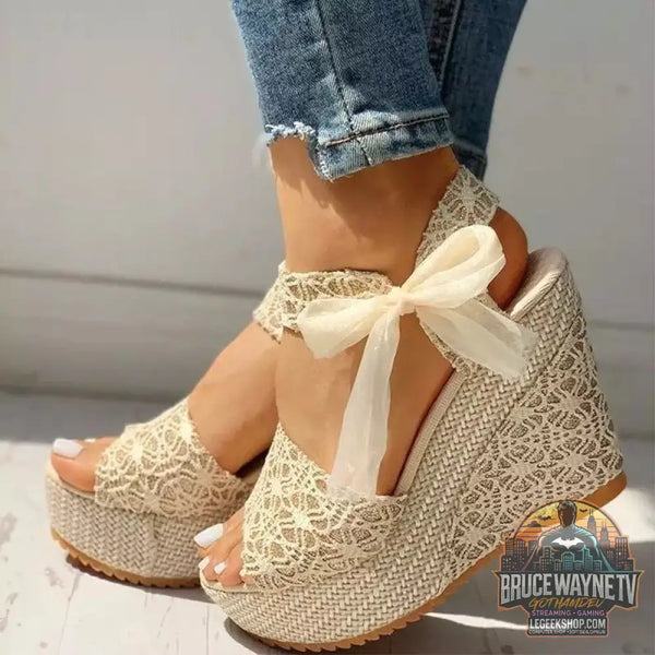 Sandales Femme Compensées Fashion Fleurs Bout Ouvert Légères - Sandales Femme