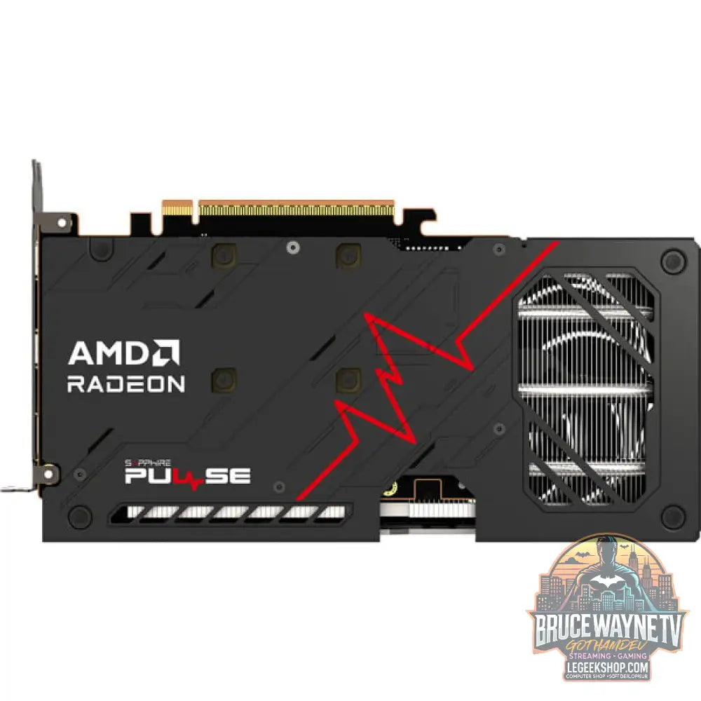 SAPPHIRE Radeon RX 9060 XT PULSE 16GB, carte graphique noir/rouge - SAPPHIRE - vue 6