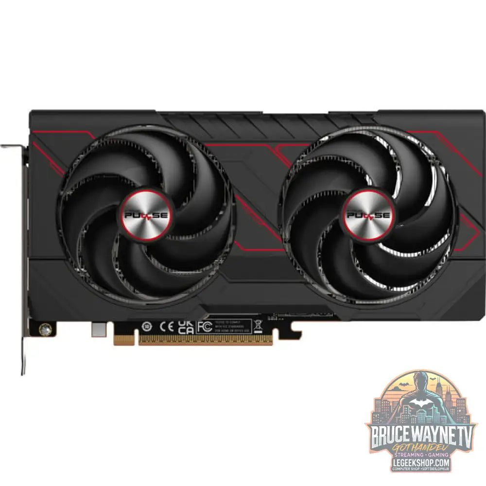 SAPPHIRE Radeon RX 9060 XT PULSE 16GB, carte graphique noir/rouge - SAPPHIRE - vue 3