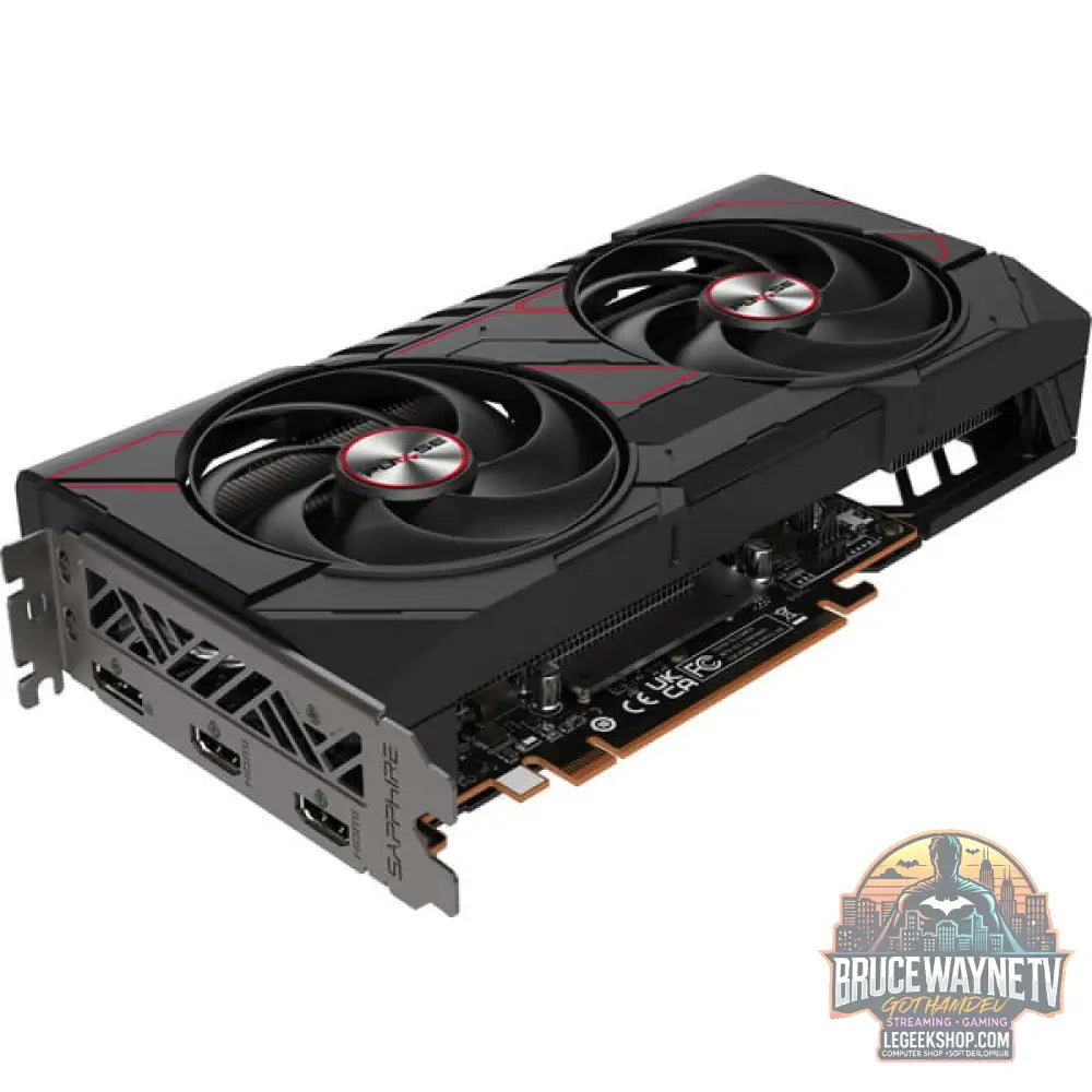 SAPPHIRE Radeon RX 9060 XT PULSE 16GB, carte graphique noir/rouge - SAPPHIRE - vue 2