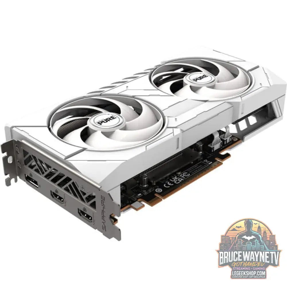SAPPHIRE Radeon RX 9060 XT PURE 16GB, carte graphique blanc - SAPPHIRE - vue 2