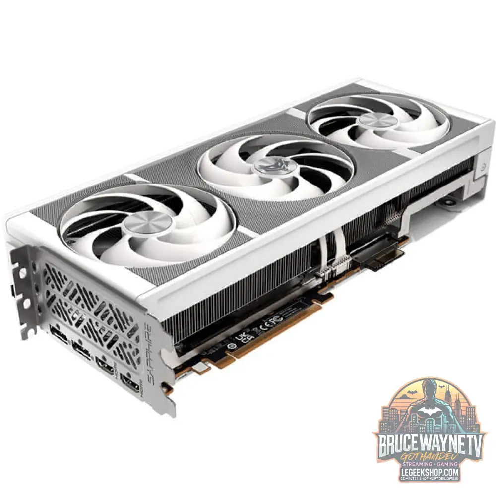 SAPPHIRE Radeon RX 9070 XT Nitro+ Phantom Link Polar OC, carte graphique blanc, RDNA4, GDDR6, 2x DisplayPort, 2x HDMI 2.1 - SAPPHIRE - vue 3