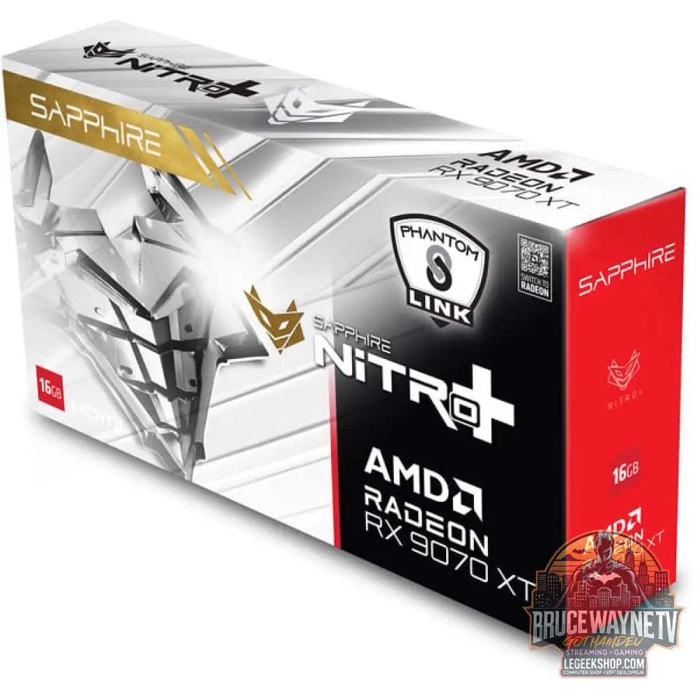 SAPPHIRE Radeon RX 9070 XT Nitro+ Phantom Link Polar OC, carte graphique blanc, RDNA4, GDDR6, 2x DisplayPort, 2x HDMI 2.1 - SAPPHIRE - vue 7
