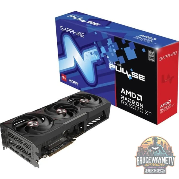 SAPPHIRE Radeon RX 9070 XT Pulse, carte graphique noir, RDNA4, GDDR6, 2x DisplayPort, 2x HDMI 2.1 - SAPPHIRE