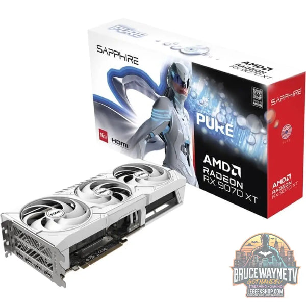 SAPPHIRE Radeon RX 9070 XT Pure, carte graphique blanc, RDNA4, GDDR6, 2x DisplayPort, 2x HDMI 2.1 - SAPPHIRE