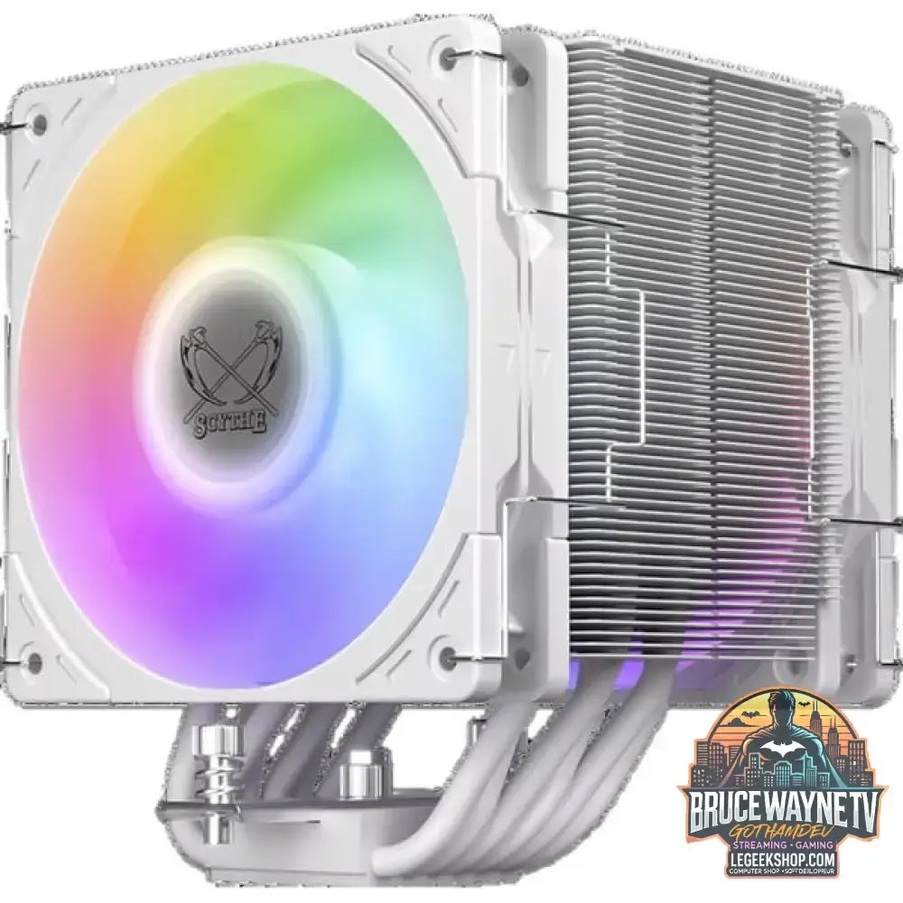 Scythe Mugen 6 Dual Fan White ARGB Edition, CPU-Kühler weiß, 120 mm - Scythe - vue 3