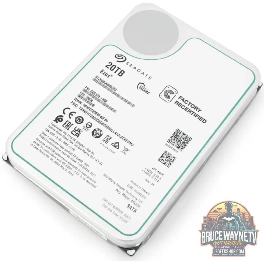 Seagate Exos 20 TB, Festplatte SATA 6 Gb/s, 3,5" - Seagate - vue 3