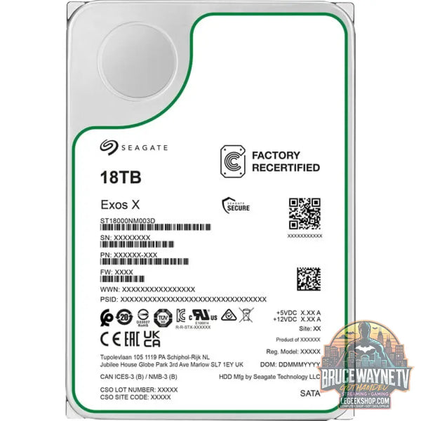 Seagate Exos X20 18 TB, Festplatte SATA 6 Gb/s, 3,5" - Seagate