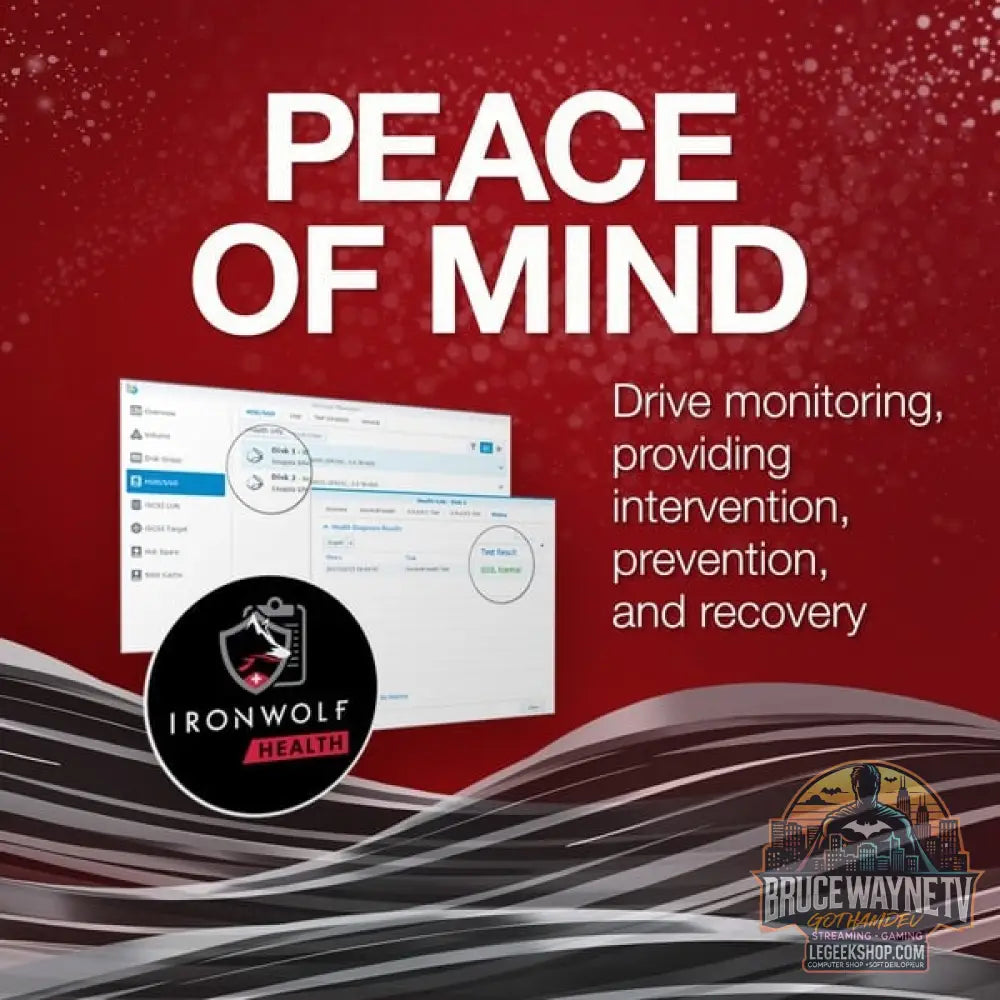 Seagate IronWolf NAS 8 TB CMR, Festplatte SATA 6 GB/s, 3,5" - Seagate - vue 7