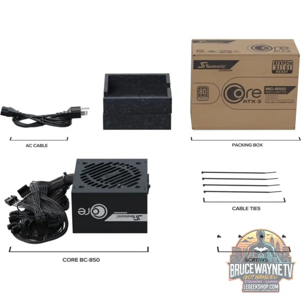 Seasonic CORE BC-850 ATX3.1, alimentation PC - Seasonic - vue 6
