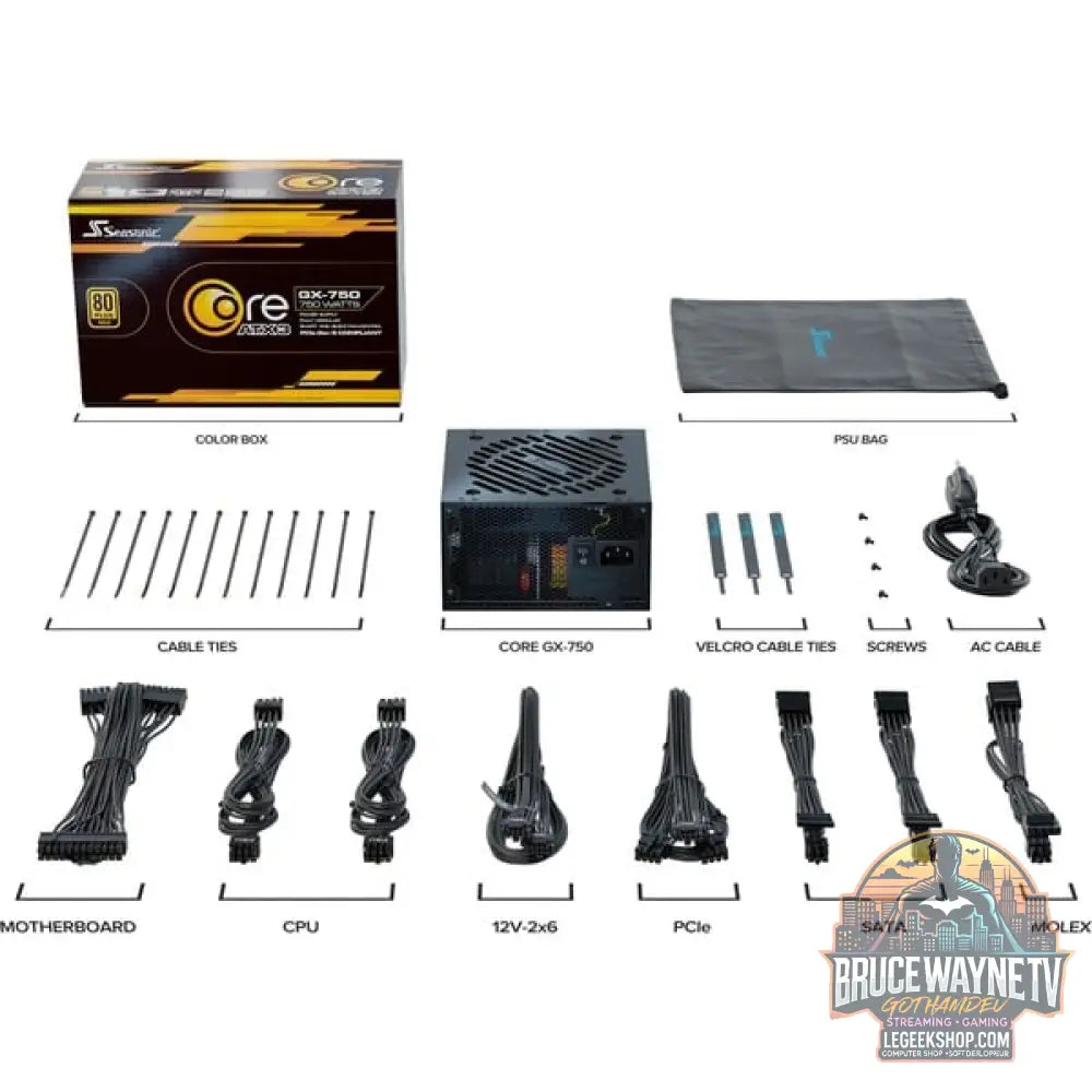 Seasonic CORE GX-750-V2 750W, alimentation PC - Seasonic - vue 9