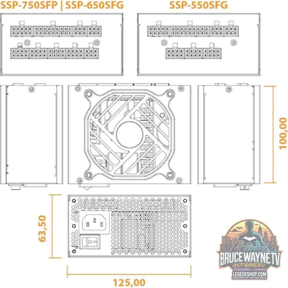 Seasonic SSP-650SFG 650W, alimentation PC - Seasonic - vue 4