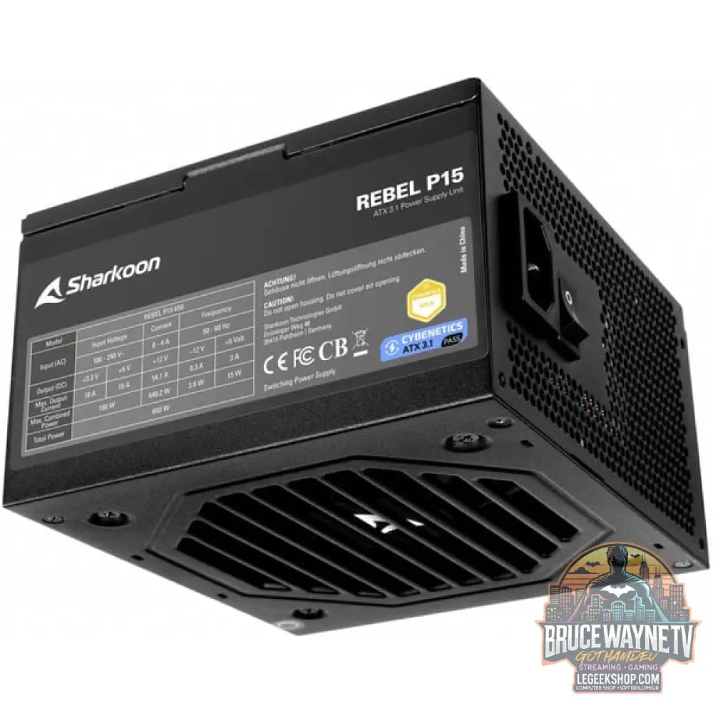 Sharkoon Rebel P15 650, alimentation PC - Sharkoon - vue 3