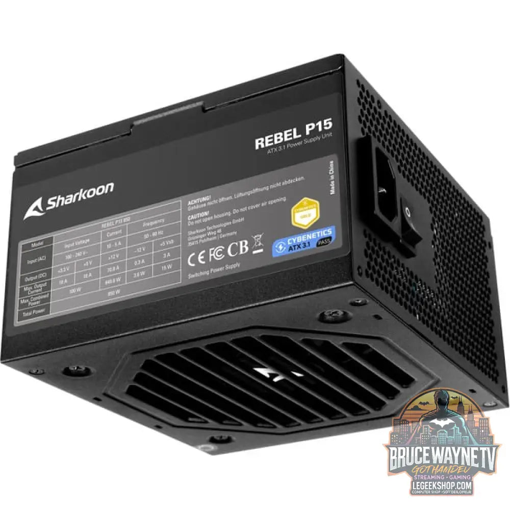 Sharkoon Rebel P15 850, alimentation PC - Sharkoon - vue 3