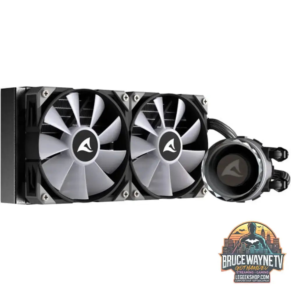 Sharkoon S80 RGB AIO 240mm, Wasserkühlung schwarz - Sharkoon - vue 3