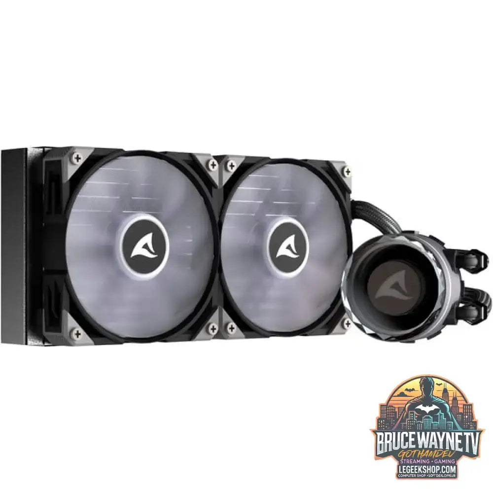 Sharkoon S80 RGB AIO 240mm, Wasserkühlung schwarz - Sharkoon - vue 2