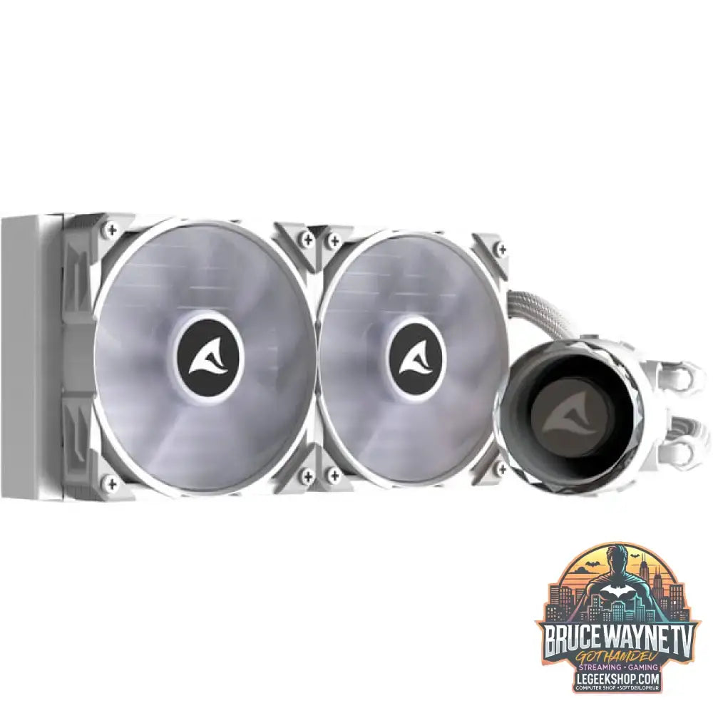 Sharkoon S80 RGB White AIO 240mm, Wasserkühlung weiß - Sharkoon - vue 2