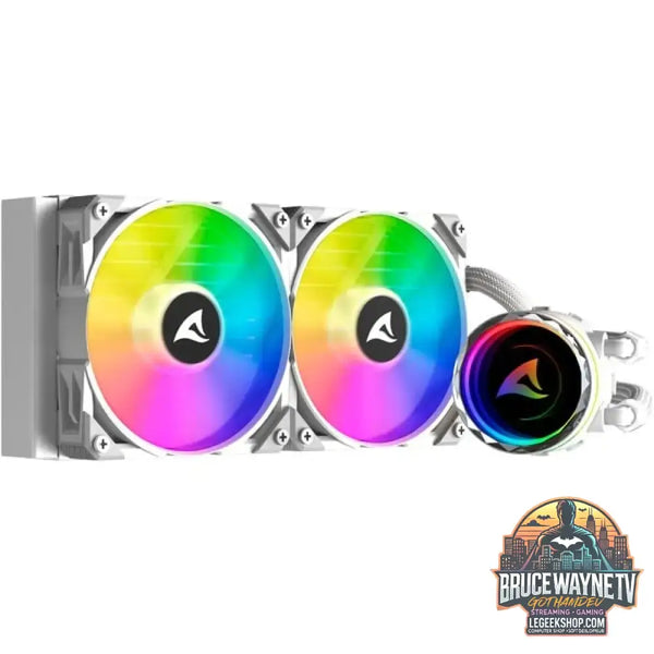 Sharkoon S80 RGB White AIO 240mm, Wasserkühlung weiß - Sharkoon