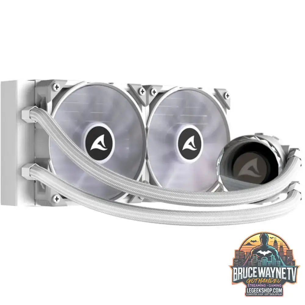 Sharkoon S80 RGB White AIO 240mm, Wasserkühlung weiß - Sharkoon - vue 6