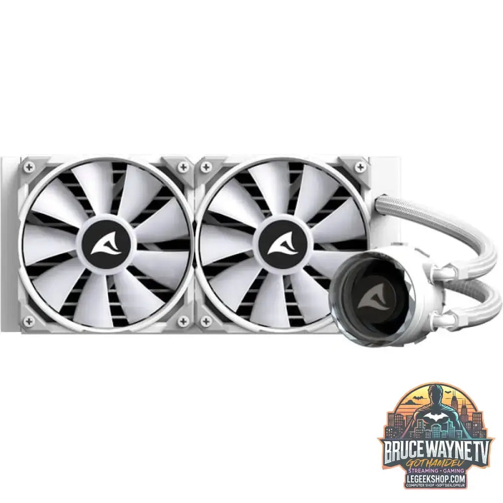 Sharkoon S80 RGB White AIO 240mm, Wasserkühlung weiß - Sharkoon - vue 8