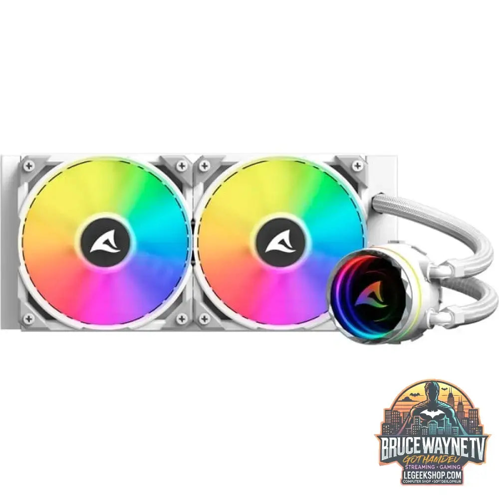 Sharkoon S80 RGB White AIO 240mm, Wasserkühlung weiß - Sharkoon - vue 7