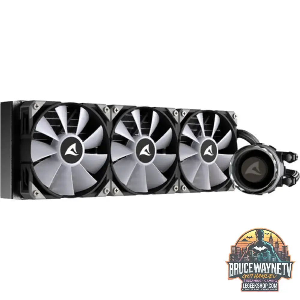 Sharkoon S90 RGB AIO 360mm, Wasserkühlung schwarz - Sharkoon - vue 3