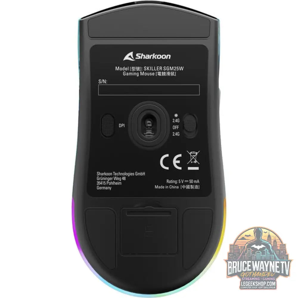 Sharkoon SKILLER SGM25W Ocean, souris gaming - vue 9