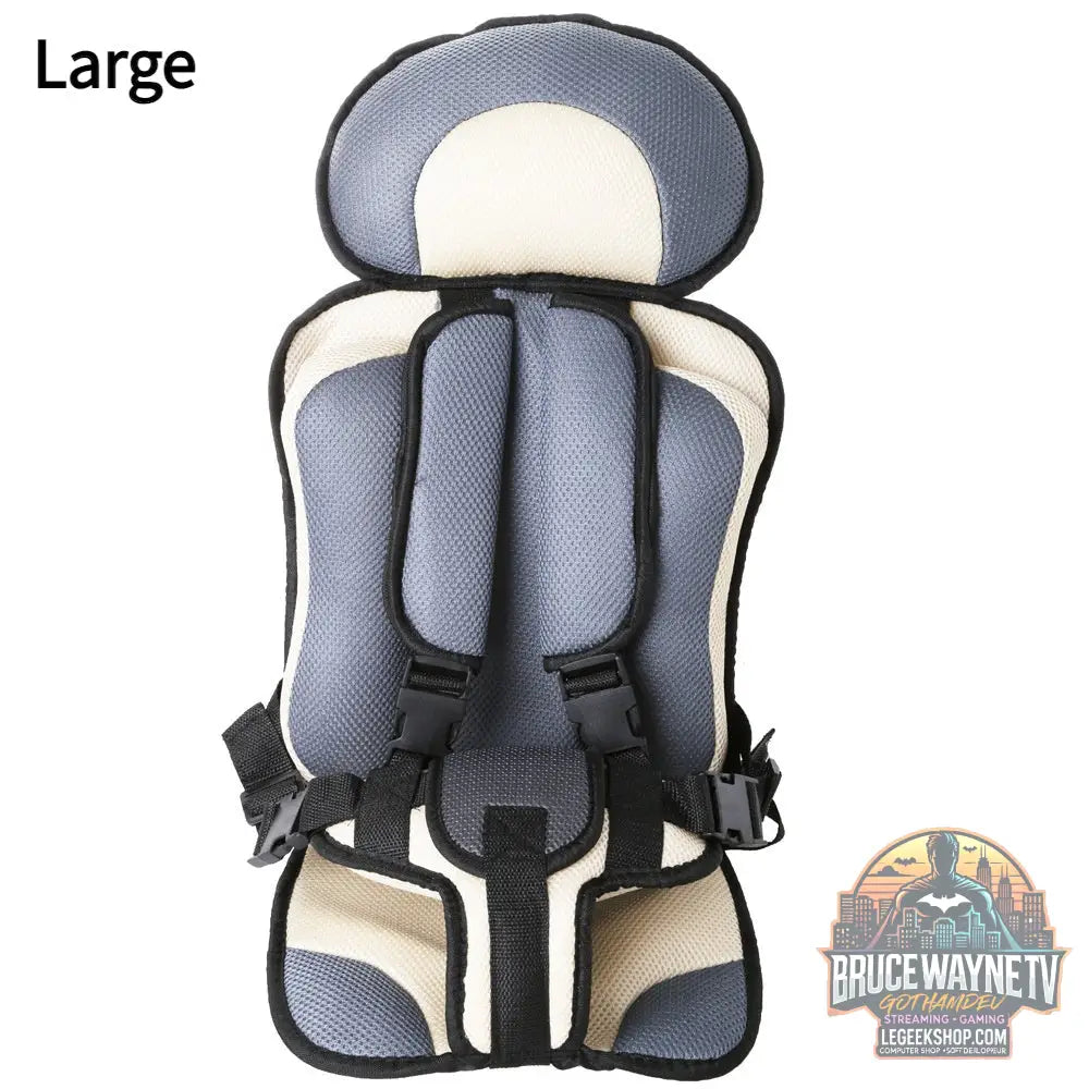 Siège Sécurité Bébé Portable Voiture Poussette Rembourré Confort - Beige Grey large - siège Bébé