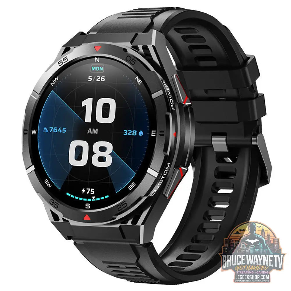 Smartwatch Montre Connectée Appels Bluetooth GPS Double Bande - Black - Smartwatch