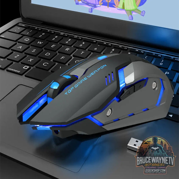 Souris Gaming Sans Fil Rechargeable Silencieuse RGB - Souris Gaming