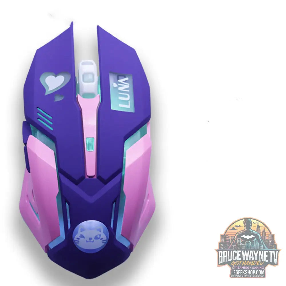 Souris Gaming Sans Fil Silencieuse 6 Boutons 2400 DPI - Purple powder - Souris Gaming