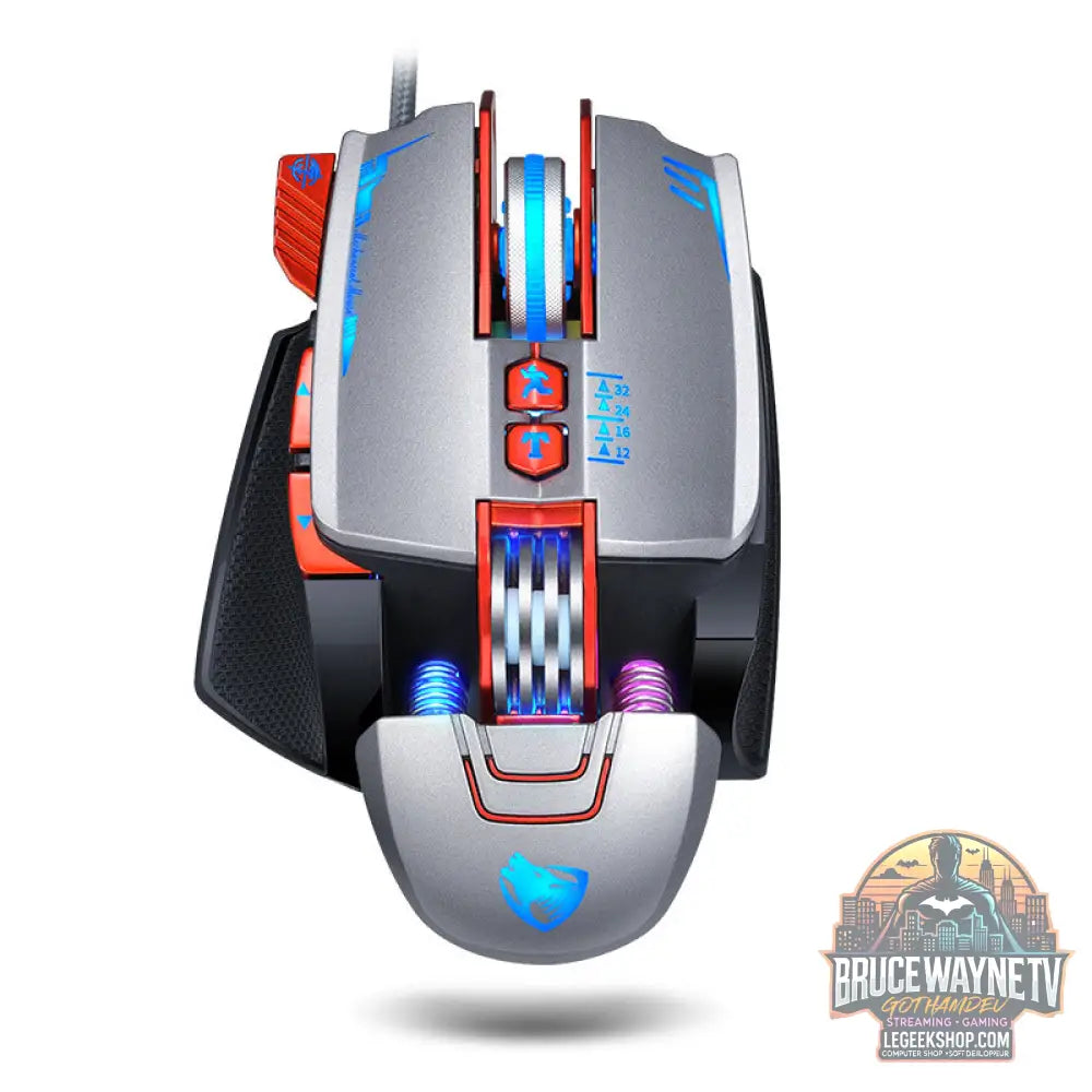 Souris Gaming Thunder Wolf V9 RGB DPI Réglable Pro - Souris Gaming