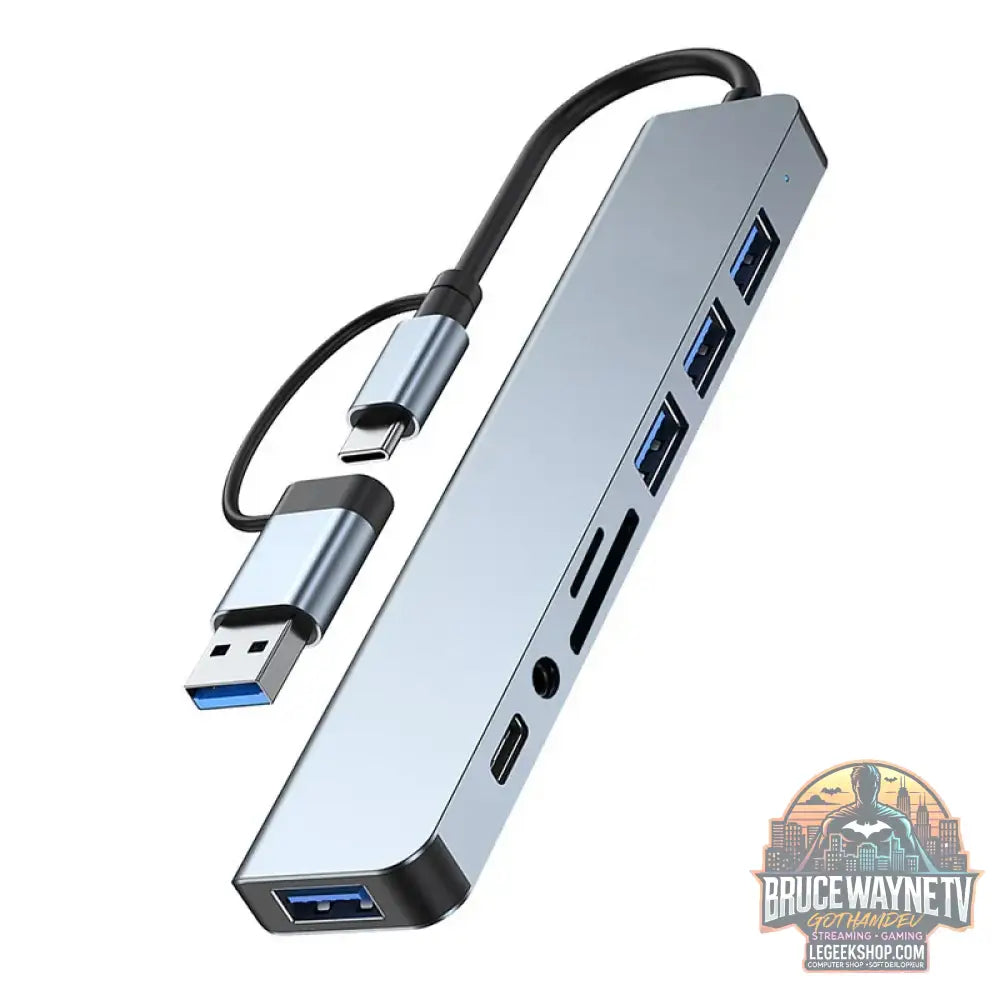 Station d’Accueil HUB USB + Type C 8 en 2 - 8 IN 2 - Hub USB